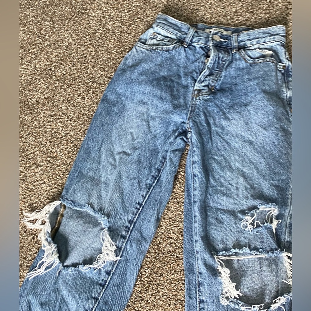 Pac sun high rise straight mom jeans